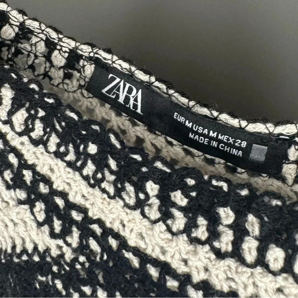 Zara Crochet and Linen Cotton Blend Dress - Picture 5 of 14